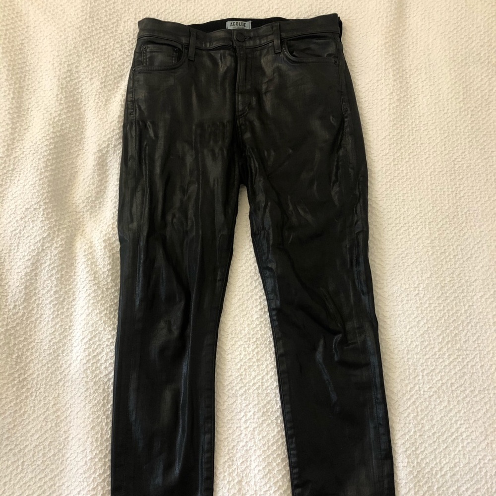 Agolde coated jeans